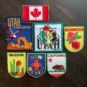 Vintage 1990s Embroidered Patch Lot - 7 Unique Patches